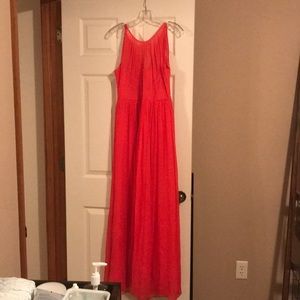J Crew coral dress from their bridal collection